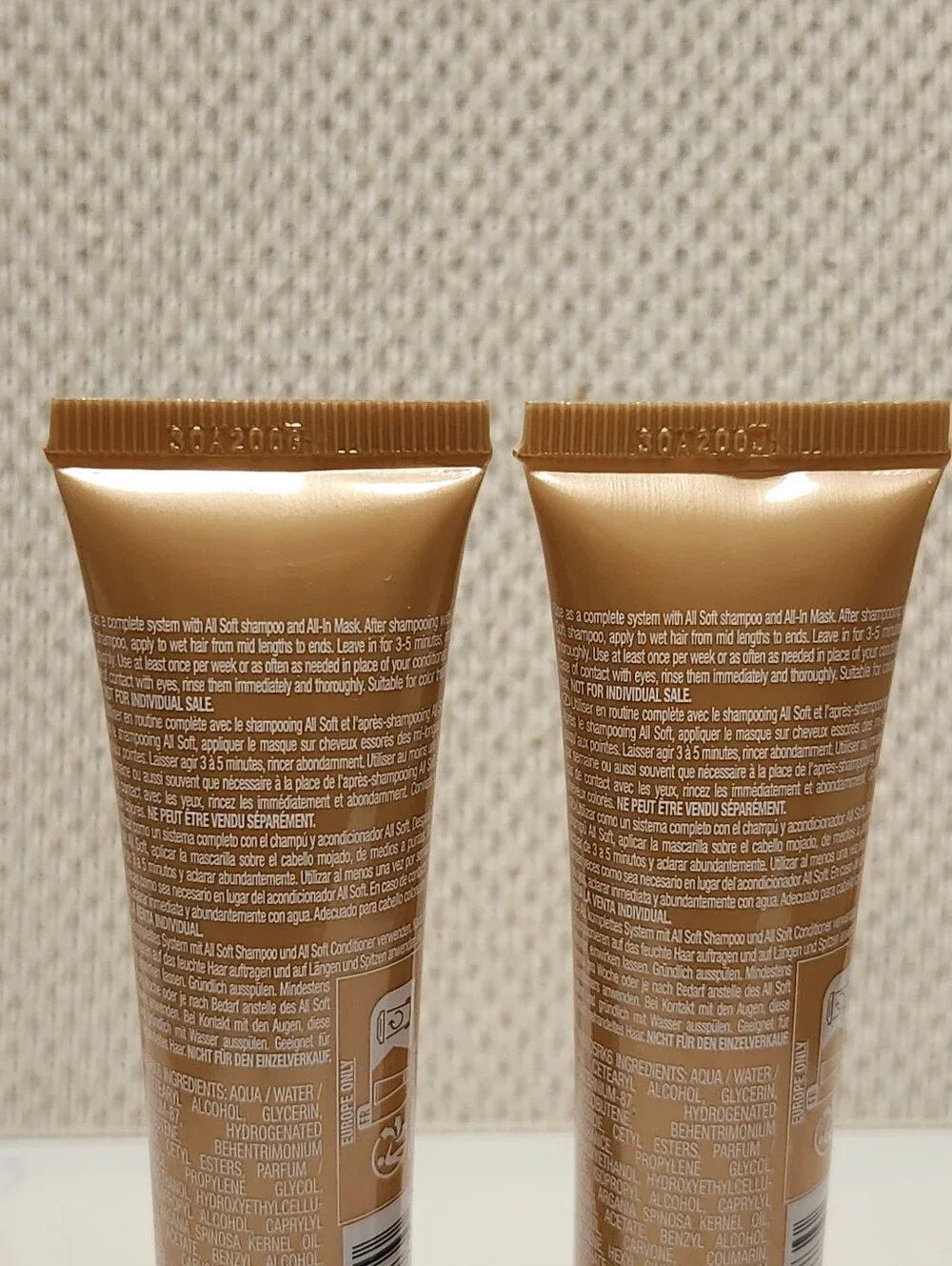 2 Redken All Soft All In Mask Travel Size 1 oz